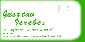 gusztav verebes business card